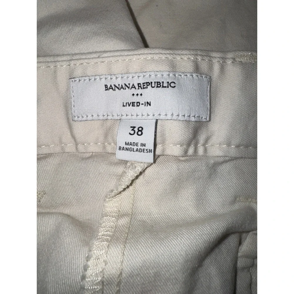 Banana Republic Lived-In Shorts Mens 38 Transition Cream Chino